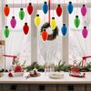 12PCS Merry Christmas Honeycomb Ball Decorations Centerpieces for Tables Holiday String Lights Hanging Ceiling Sign Merry and Bright Party Supplies for Christmas Theme Birthday Baby Shower Party Favor