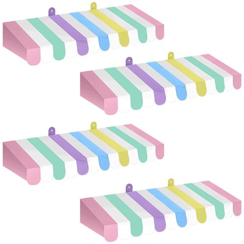 Boao 4 Pack Circus Awning Decoration 3D Awning Wall Decorations Carnival Tent Mardi Gras Circus T...