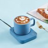 VOBAGA Coffee Mug Warmer, 4 Hours Auto Shut Off Cup Warmer for Office Home Desk Use with 3 Temperature Settings, Electric Beverage Warmer for Cocoa,Tea, Milk, Soup, Sky Blue (No Cup)