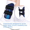 Velpeau Ankle Support Brace for Men & Women, Ankle Stabilizer, Stirrup Splint for Sprains, Tendonitis, Volleyball, Basketball, Sprained Ankle, Reversible Left & Right Foots, One Size(Foam Pad, Blue)
