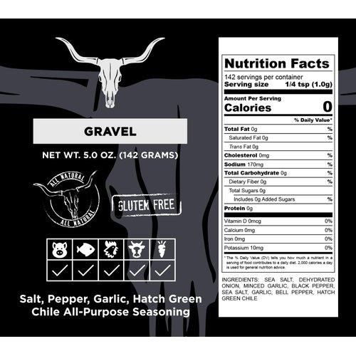 Cuso Cuts Great Tasting Gravel BBQ Seasoning Rub - Contains All Natural Ingredients - Spices & Rubs for Grill, BBQ & Marinade - Best BBQ Rubs for Smoking - 1 Count BBQ Rub Seasoning