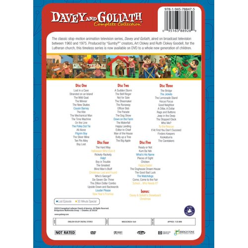 Davey & Goliath Complete Collection -72 Episodes - 5 DVD Box Set