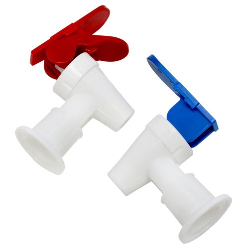 Lovelysp Water Cooler Faucets Water Taps Blue and Red Leak Proof Water Beverage Lever Pour Valves Water Dispenser Accessories (Red+Blue)-2PCS