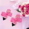 Vodolo Back To School Hair Accessories - Funny Pencil Hair Clips and Cute Bows for Girls, First Day School Gift for Student Uniform Outfits (Pink)