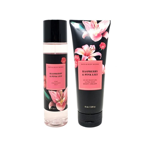 Raspberry & Pink Lily Duo Gift Set - Includes Fine Fragrance Mist and Ultra Shea Body Cream - Full Size