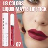 evpct CmaaDu 1Pcs Rose Red Liquid Matte Lipstick Lipgloss Set for Women, labiales mate 24 horas originales matte larga duracion 24 Hour Lipstick Lip Stains Long Lasting Waterproof 24, 07#