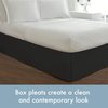 TODAY'S HOME Classic Tailored, Microfiber, 14" Drop Length Bed Skirt Dust Ruffle, Full, Black