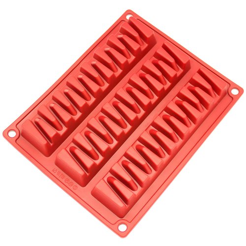 Silicone Chocolate Candy Molds [Toblerone, 3 Cup] - Non Stick, BPA Free, Reusable 100% Silicon & Dishwasher Safe Silicon - Kitchen Rubber Tray For Fat Bombs, Protein and Energy Bars