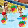[ 22''+17''+14'' ] 12 Pack Rainbow Beach Balls Bulk, Inflatable Swimming Pool Toys Beach Ball for Kids Birthday Party Favors Outdoor Summer Games Hawaiian Tropical Luau Themed Pool Party Decorations