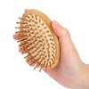 Wooden Massage Comb, Oval Wood Bristle Hair Brush Without Handle Mini Wood Bristle Hair Brush Brush Wooden Scalp Massager Hair Comb for All Hair Types Improve, Prevent