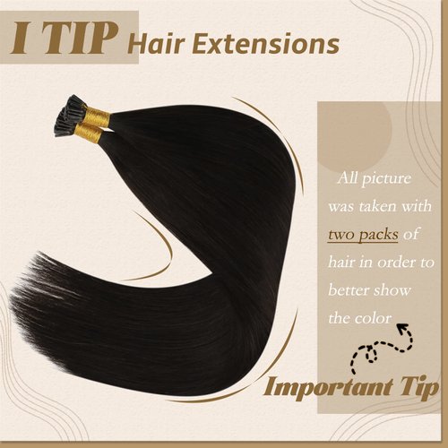 YoungSee I Tip Hair Extensions Human Hair Dark Brown Itip Human Hair Extensions Brown I Tips Brown Hair Extensions Itips Remy Hair Extensions I-Tip Hair Extensions Real Human Hair 20 Inch 1g/s 50g