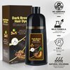Dark Brown Hair Dye Shampoo 3 in 1 Shampoo para canas mujer Hair Color Shampoo for Gray Hair Coverage for Women Men, Semi-Permanent Natural Hair Dye Shampoo