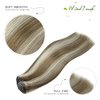 WindTouch Clip In Hair Extensions Real Human Hair Balayage Ash Blonde to Platinum Blonde Hair Clip Ins Highlights For Blonde Thick Full End(120g 18Inch 7PCS)