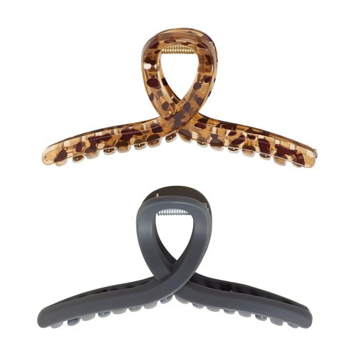 GOODY CLAW CLIP RIBBON 2CT BLK TORT