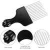Lusofie 2Pcs Metal Hair Comb Picks for Black Curly Hairstyling - Afro Pick for Men and Women