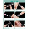 480PCS XL Long Clear Nail Tips, 240PCS Coffin Nails Tips with 240PCS NO C Curve Square Nail Tips for Acrylic Nails Professional, Half Cover Straight Ballerina Nail Extension Tips for Nail Salons Home