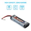 Tenergy 7.2V Battery Pack High Capacity 6-Cell 3000mAh NiMH Flat Battery Pack, Replacement Hobby Battery for RC Car, RC Truck, RC Tank, RC Boat with Standard Tamiya Connector