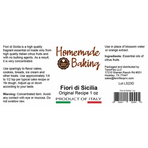 Premium Authentic Fiori di Sicilia Product of Italy 100% Essential Oil of Citrus Fruits 1 oz