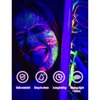Silvercell Face and Body Paint Makeup Set UV Neon, Black Light Glow Water Activated Eyeliner in the Dark , 5 Bright Colors Fluorescent Painting Palette for Halloween Christmas Music Party (#01)