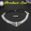 Jeairts Rhinestone Head Chain Forehead Bridal Headband Elastic Crystal Hair Band Halloween Prom Hair Jewelry for Women (1-Silver)