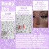 Yosca 6 Pcs Self Adhesive Face Gems, Rhinestone Stickers for Face Eye Nail Hair Body Makeup, Face Gems, Nail Rhinestones, Pearl Stickers for Halloween Christmas Diwali Concert Crafts Rave Accessories