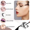 SIMER 10 Pairs Magnetic Eyelashes with Eyeliner ＆ Portable Box Reusable False Lashes Natural Russian Mink Lashes Extension Kit No Glue Needed