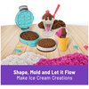 Kinetic Sand Scents, Ice Cream Treats Playset with 3 Colors of All-Natural Scented Play Sand and 6 Serving Tools, Sensory Toys for Kids Ages 3 and up