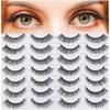 SONAFEEL False Eyelashes Natural Look for glasses wears Short Cat Eye Lashes Pack 13mm 14Pairs 3d Mink Lashes Reusable Handmade Fake Eyelashes