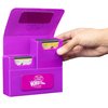 Monster Protectors Magnetic Double Deck Box - Purple, Holds 150 Gaming TCGs, Self-Locking Closure, Compatible w Standard & Smaller Size Gaming Trading Cards, Removable Construction