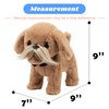 Hopearl Walking Dog Interactive Electronic Pet Toy Remote Control Leash Animated Puppy Nodding Barking Wagging Tail Gifts for Toddlers Birthday, Brown, 9''