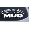 White 14in X 6.5in - Country Boys Do It in The Mud Off Road Car Window Wall Laptop Decal Sticker
