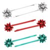 Christmas Bow Snowflake Hair Clip Hairpin Festive Gift Bows Rhinestone Snowflake Alligator Clips Xmas Holiday Party Hair Accessories Gift (Gift Bow)