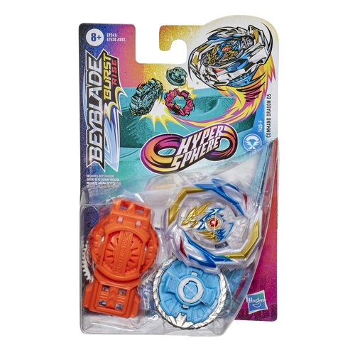 Beyblade Burst Rise Hypersphere Command Dragon D5 Starter Pack - Attack Type Battling Game Top and Launcher, Toys Ages 8 and Up