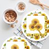 72 Pcs Sunflower Paper Plates and Napkins Party Supplies , Floral Birthday Party Decorations Disposable Party Plates and Napkins Tableware Set for Summer Fall Wedding Baby Shower Serves 24 (Sunflower)