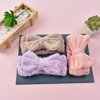 VIOCIWUO Microfiber Bowtie Headbands for Women 3 Pack, Elastic Soft Makeup Headbands Hair Bands Face Wash Spa Yoga For Women Girls