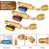 WADEO Air Conditioner Refrigerant Angled Ball Valve for R410A R134A R12 R22 AC HVAC with R410A Adapter, Vacuum Pump and R134A Refrigerant Tank Adapter, Valve Core and Remover for Mini Split System