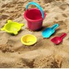 HABA Sand Toys Basic Set - 5 Piece Bundle with Plastic Pail, Sieve, Mold, Scoop and Sifting Shovel Sized just for Toddlers Ages 18 Months +