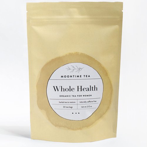 Organic Whole Health Tea, 30 Tea Bags with Turmeric, Ginger, Lemon and Black Pepper