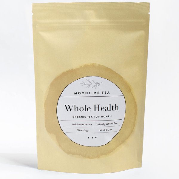 Organic Whole Health Tea, 30 Tea Bags with Turmeric, Ginger, Lemon and Black Pepper