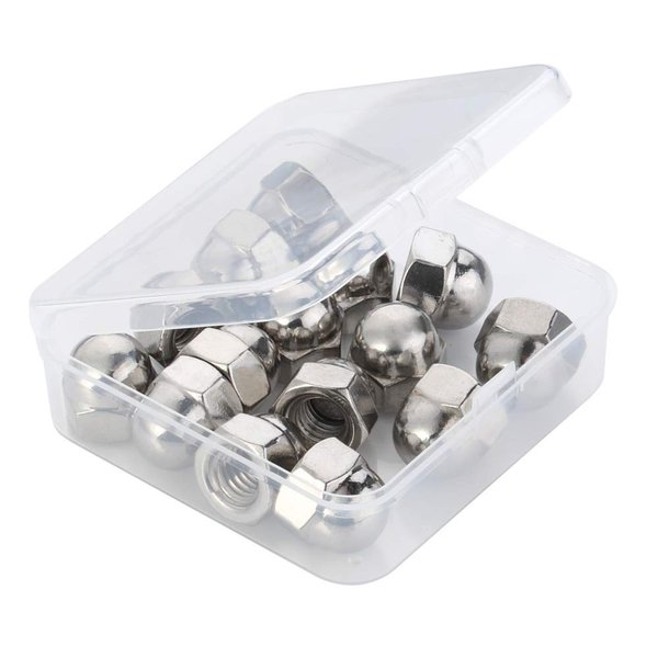 1/4-20 Acorn Cap Nuts, 304 Stainless Steel 18-8, Bright Finish, 50 PCS