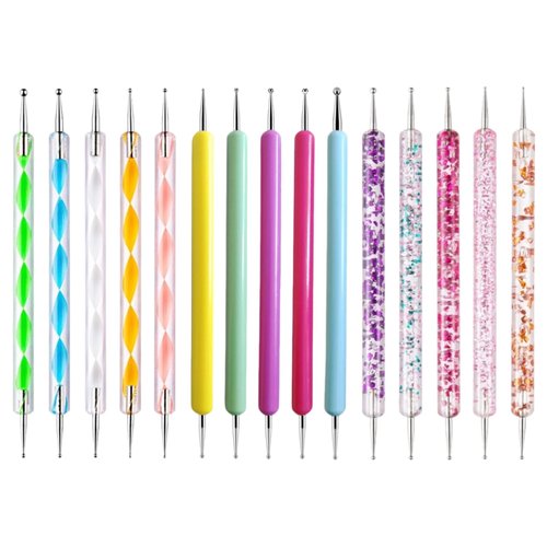 15 PCS Nail Dotting Pen Nail Art Dotting Tools, Clay Modeling Tools with Ball Stylus, Mandala Dotting Tools for Drawing Painting Embossing