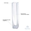 Royal Imports Flower/Bud Glass Vase Decorative Centerpiece, Home or Wedding - 9"x2", Clear