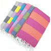 100% Cotton Anatolia Turkish Towel Surf Fouta Bath Beach Peshtemal Hamam Pool Yoga Mat Multi Color Scarf Classic Striped Blanket Tapestry Home Decor 35X70 Prewashed -Made in Turkey (Lilac/Yellow)