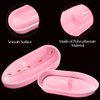 French Tip Dip Nail Powder Tray System with Dust Cleaning Brush, Unibouti Easy Short Extended Nails Smile Line Mold, Nail Art Accessories Manicure Tool, ABS Unbending, Light Pink