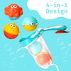 Baby Bath Fishing Toy Set, 3 Pack Bath Sprinkler Toy with Fishing Net - Turtle, Fish & Octopus Bath Toys for Baby Toddlers Infants, 18 Months+ - Ideal Christmas, Birthday Gift Toddler Bathtub Pool Toy