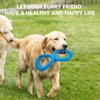 victob Tug of War Dog Toy-Dog Supplies for Tug of War-Dog Pull Toy Interactive Dog Tug Toys Double Ring Pull Toy Tough Dog Chew Toy Durable Rubber Dog Toys for All Breed Chewers,Blue