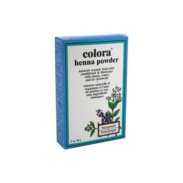 Colora Henna Powder Hair Color - Burgandy 2 oz. (Pack of 2)