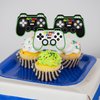 Video Game Controllers Cupcake Toppers 48 Pcs Gaming Themed and Food Decorations for Kids Gamepad Birthday Party Supplies Favors
