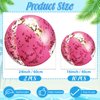 Lewtemi 12 Pcs 24 Inch 16 Inch Inflatable Glitter Beach Balls Clear Confetti Swimming Balls Jumbo Pool Balls for Outdoor(Pink)