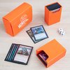 Monster Magnetic Double Trading Card Deck Box(Orange) - 2 Removable Deck Sleeves - Holds 150 Gaming TCGs-Compatible w/Yugioh,MTG, Magic The Gathering, Pokemon-Long Lasting, Durable Construction